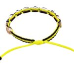 Archangel Michael medal bracelet with yellow enamel crosses - Catholic Wholesale