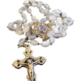 Jesus - Virgin Mary Catholic rosary in red, white, green and blue color - Catholic Wholesale