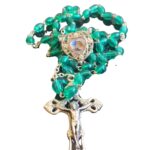 Jesus - Virgin Mary Catholic rosary in red, white, green and blue color - Catholic Wholesale