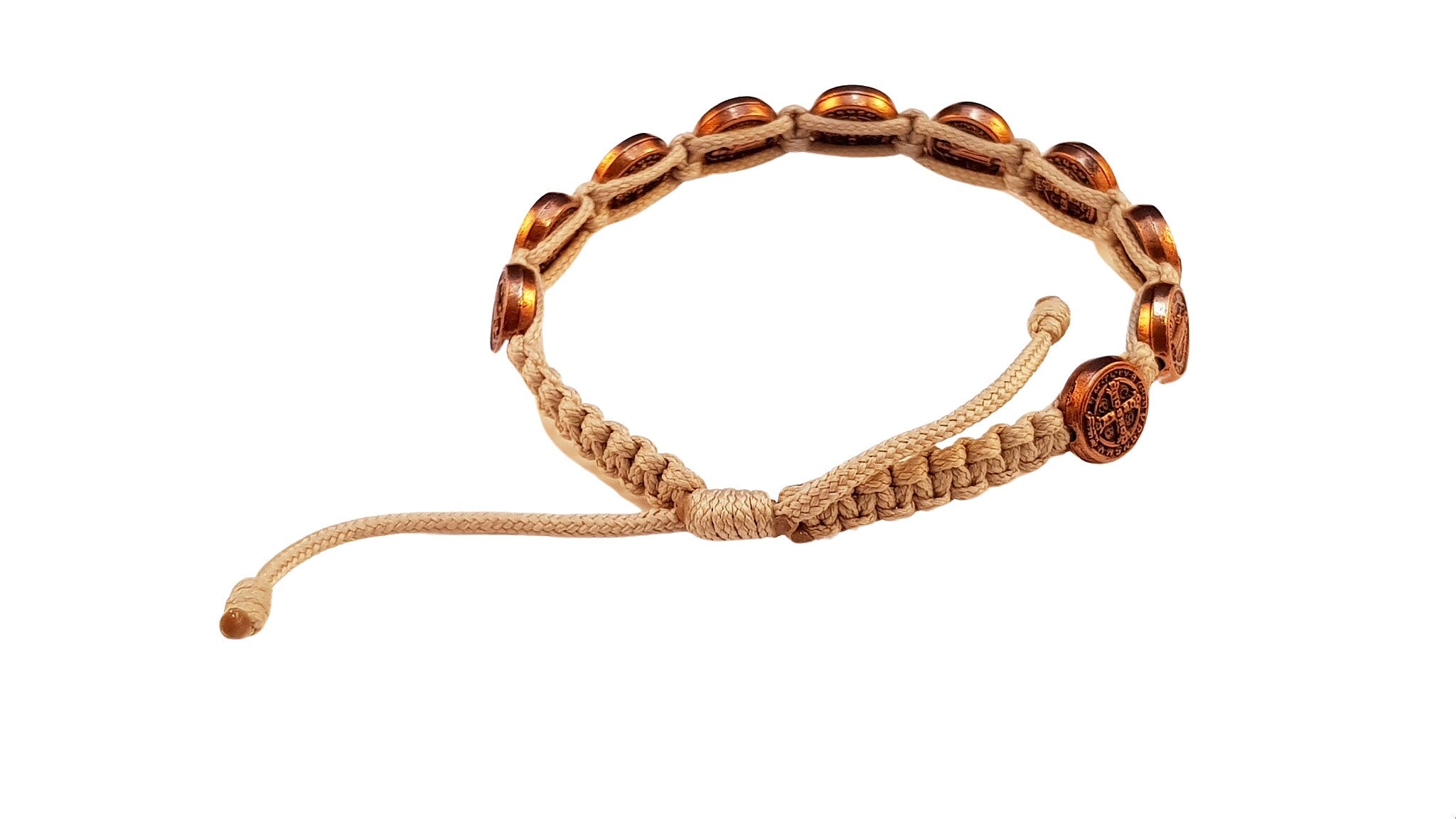 Saint Benedict bracelet with bronze medals - Catholic Wholesale