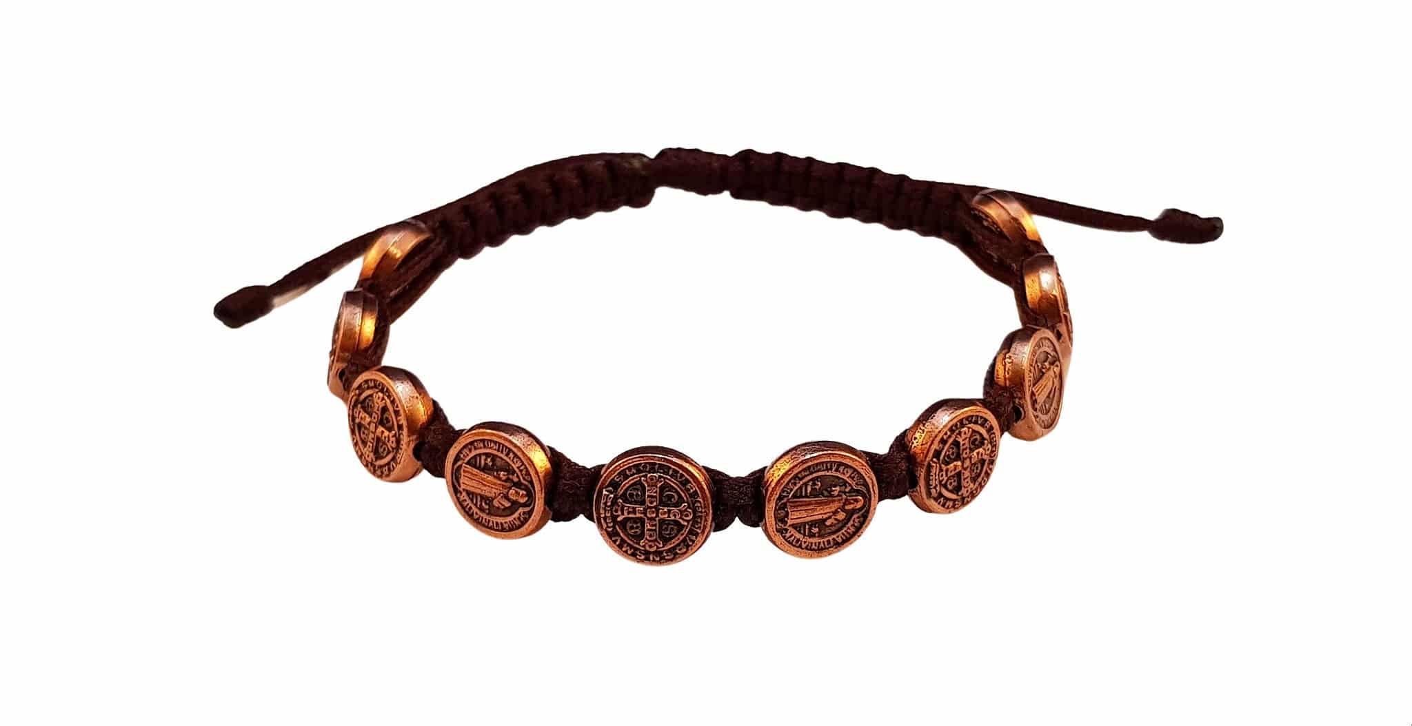 Saint Benedict bracelet with bronze medals - Catholic Wholesale