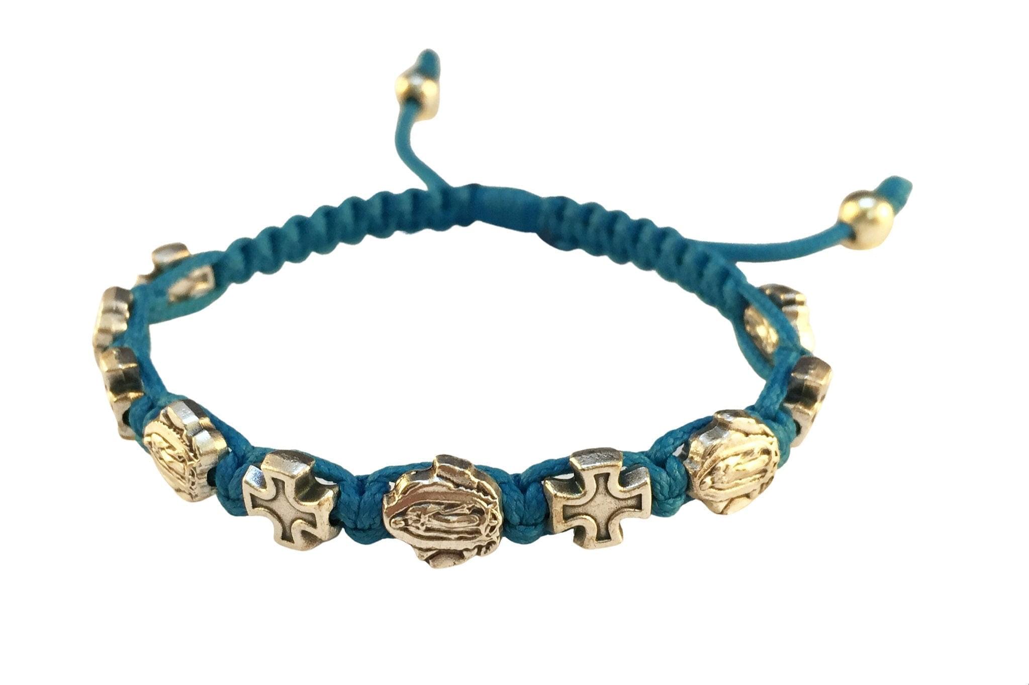 Lady Guadalupe Catholic bracelet with crosses - Catholic Wholesale