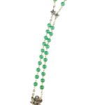 Holy Spirit Catholic rosary with green glass beads - Catholic Wholesale