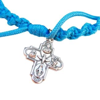 Archangel Michael Guardian Angel Catholic bracelet with 4-way cross - Catholic Wholesale