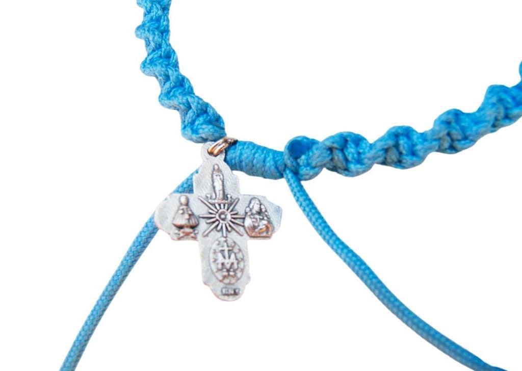 Archangel Michael Guardian Angel Catholic bracelet with 4-way cross - Catholic Wholesale