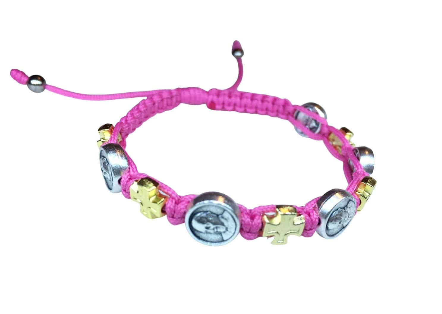 Pope Francis Catholic bracelet with gold color cross - Catholic Wholesale
