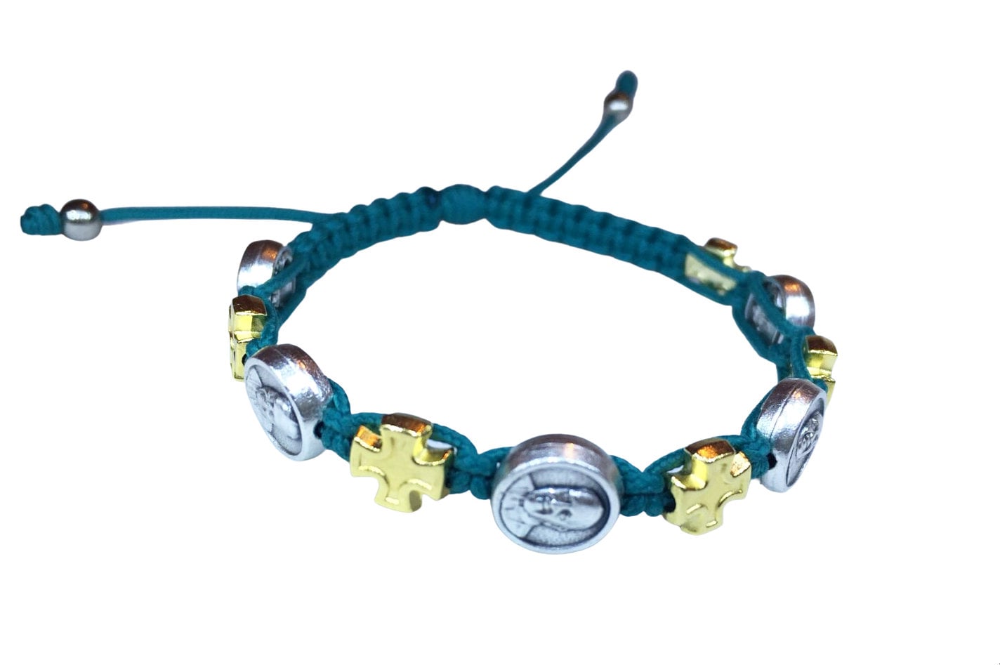 Pope Francis Catholic bracelet with gold color cross - Catholic Wholesale