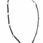 Saint Benedict necklace with gold color medals and Benedictine crucifix - Catholic Wholesale