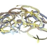 Gold and silver tone Catholic cross bracelet - Catholic Wholesale