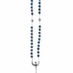The Holy Spirit Catholic Rosary with blue glass beads - Catholic Wholesale
