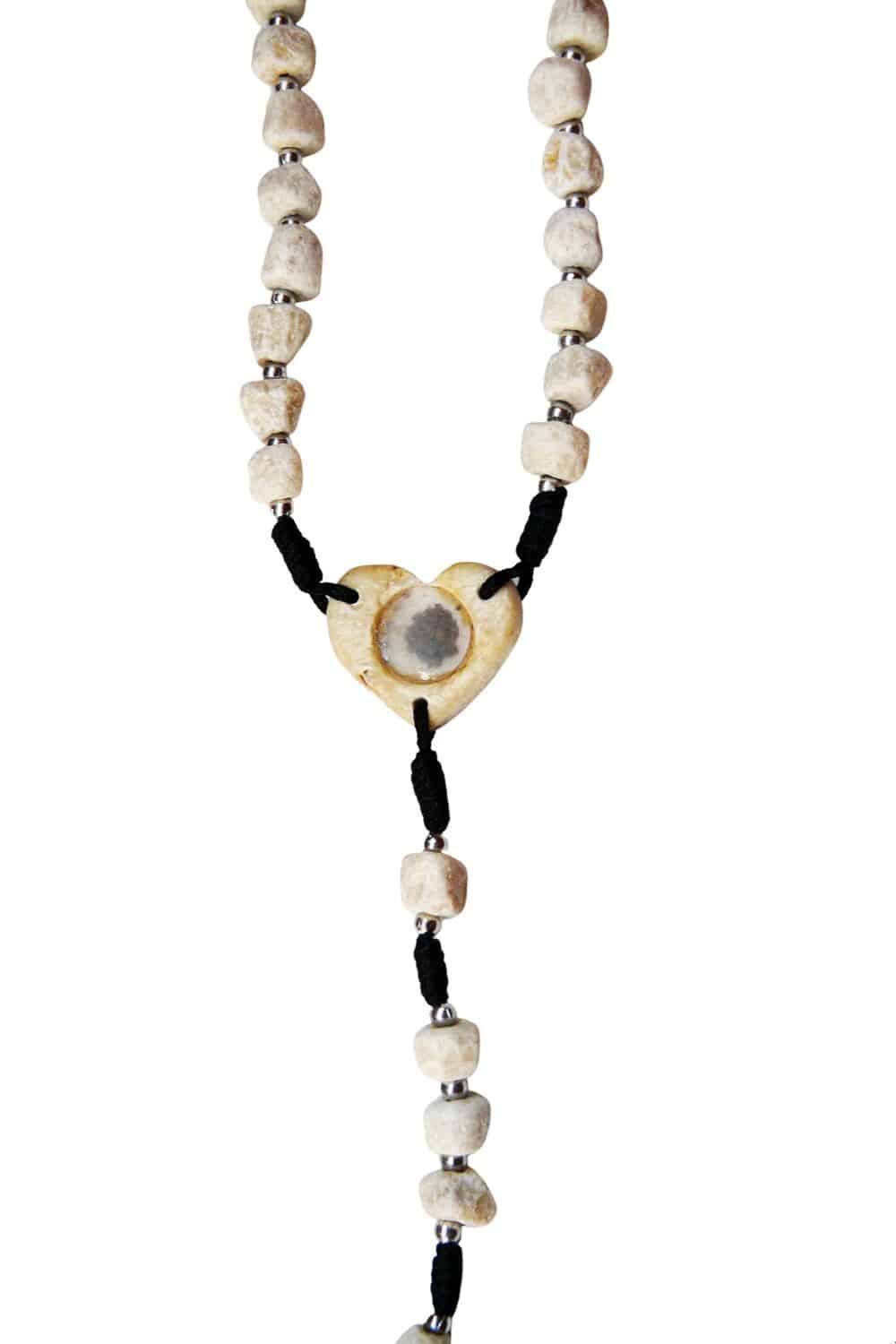 Lady Mary rosary with hand shaped stone beads - Catholic Wholesale