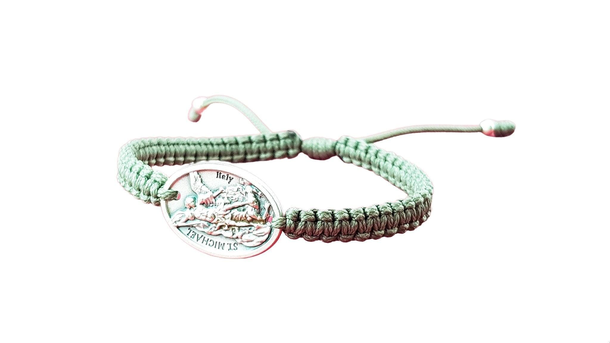 Archangel Michael Guardian Angel single medal bracelet - Catholic Wholesale