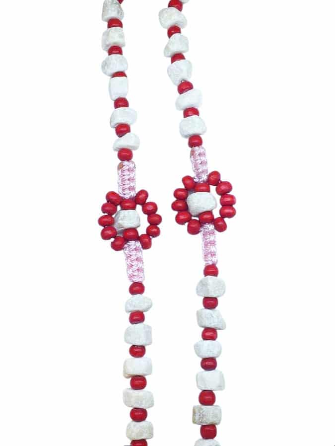 Saint Benedict Catholic rosary with stone and wood beads - Catholic Wholesale