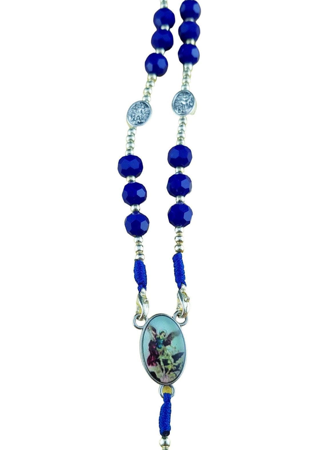 Archangel Michael Guardian Angel chaplet with glass beads - Catholic Wholesale