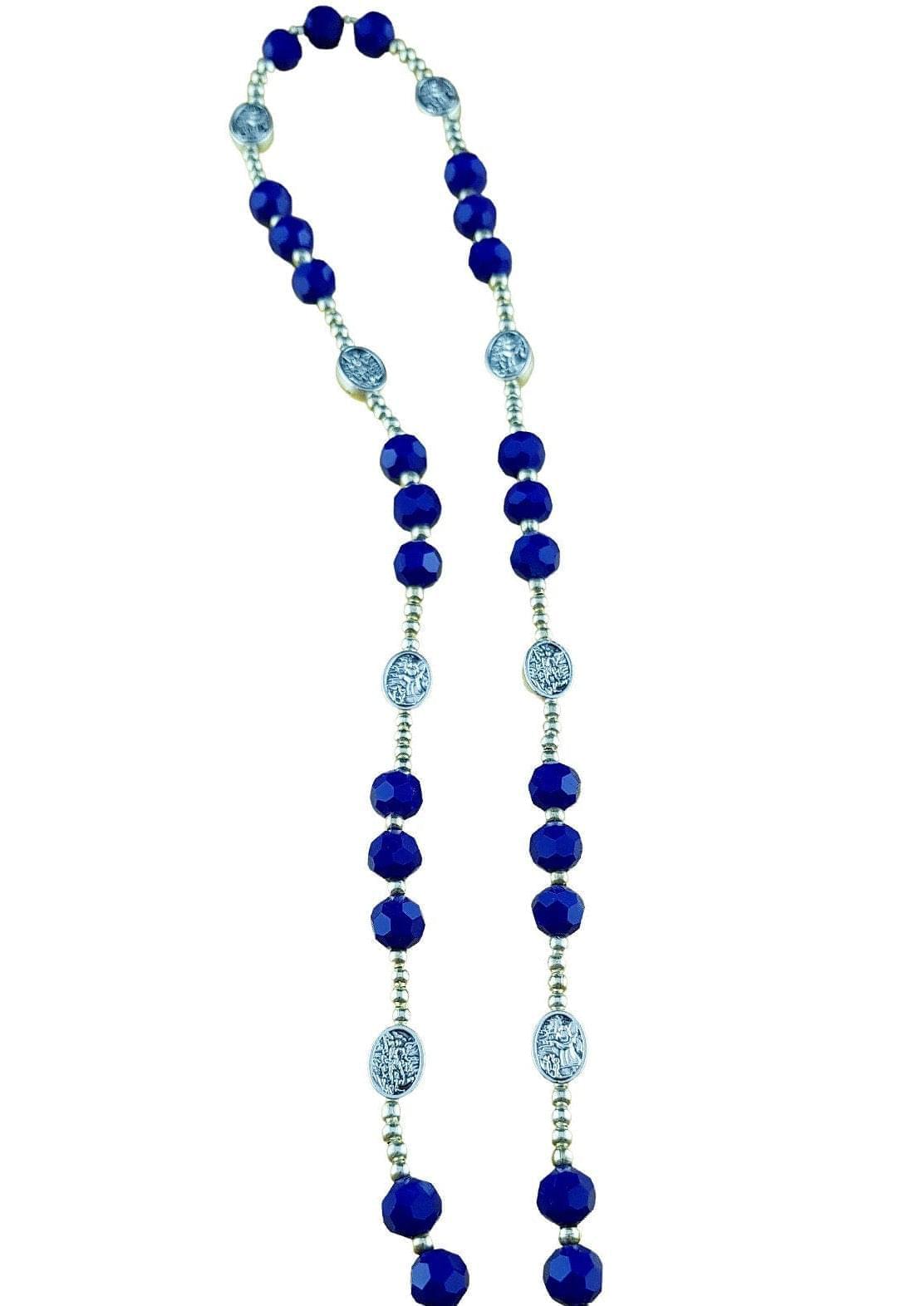 Archangel Michael Guardian Angel chaplet with glass beads - Catholic Wholesale