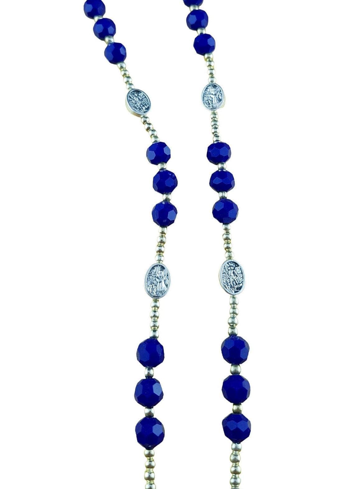 Archangel Michael Guardian Angel chaplet with glass beads - Catholic Wholesale
