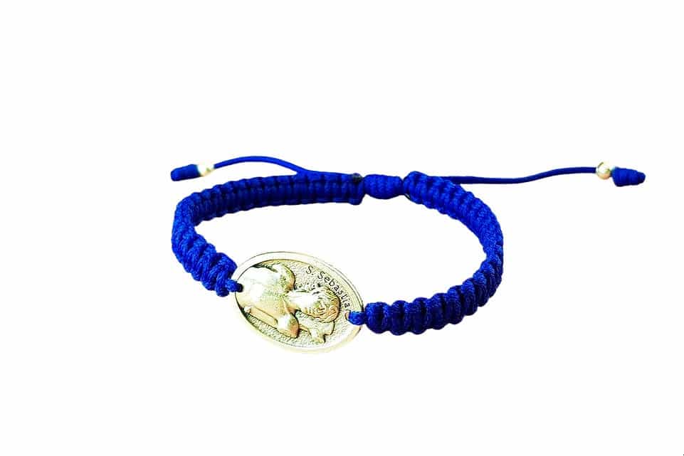 Saint Sebastian medal Catholic bracelet - Catholic Wholesale