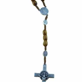 Saint Benedict wooden handmade rosary - Catholic Wholesale