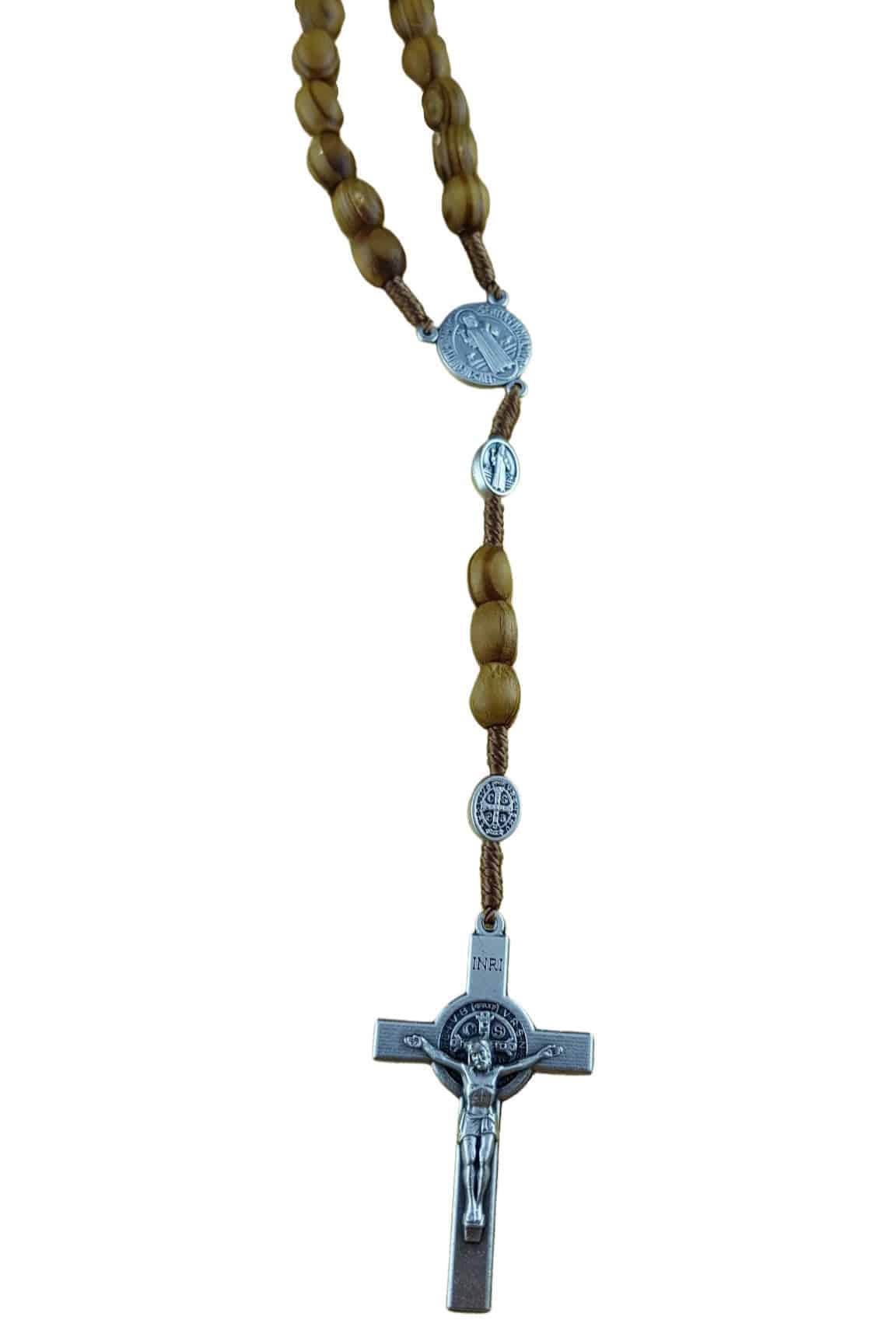 Saint Benedict wooden handmade rosary - Catholic Wholesale