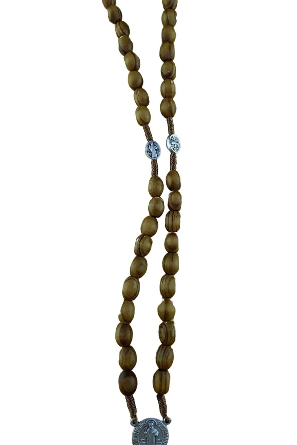 Saint Benedict wooden handmade rosary - Catholic Wholesale