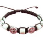 Saint Benedict bracelet with hand-shaped stones - Catholic Wholesale