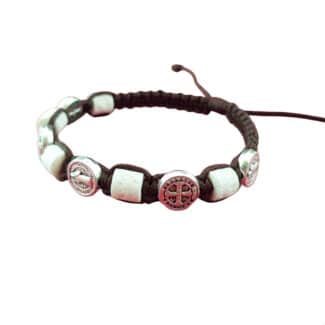 Saint Benedict bracelet with hand-shaped stones - Catholic Wholesale