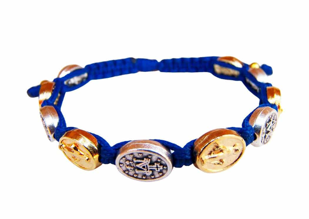 Miraculous medal bracelet with gold and silver color medals - Catholic Wholesale