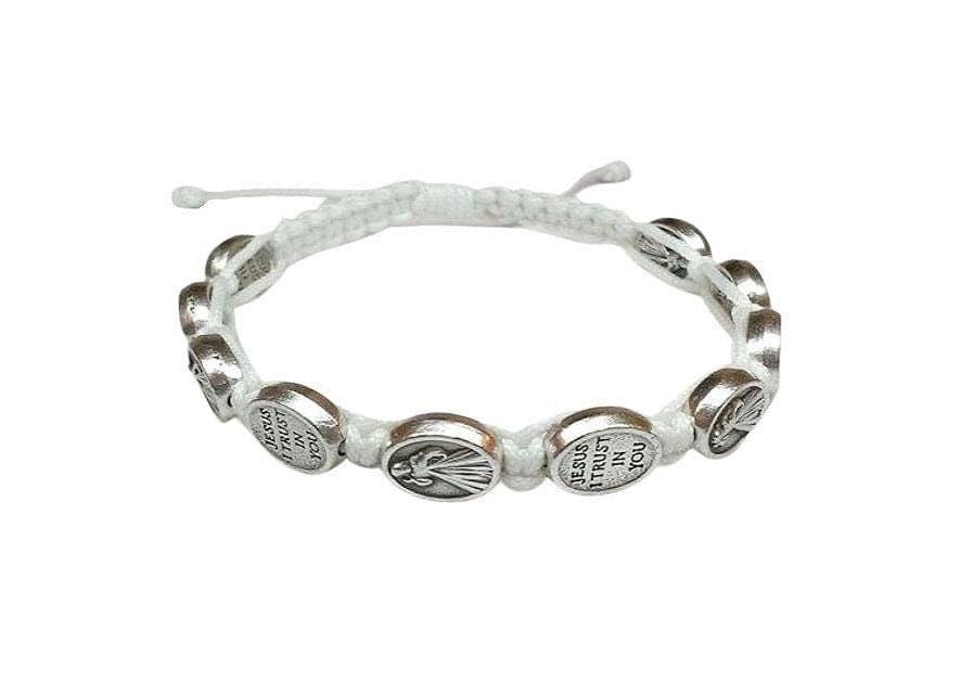 Divine Mercy Catholic bracelet, Jesus I trust in You medal - Catholic Wholesale