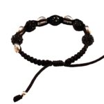 Saint Benedict medal bracelet with black beads - Catholic Wholesale
