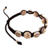 Pulsera benedictina con cuentas negras