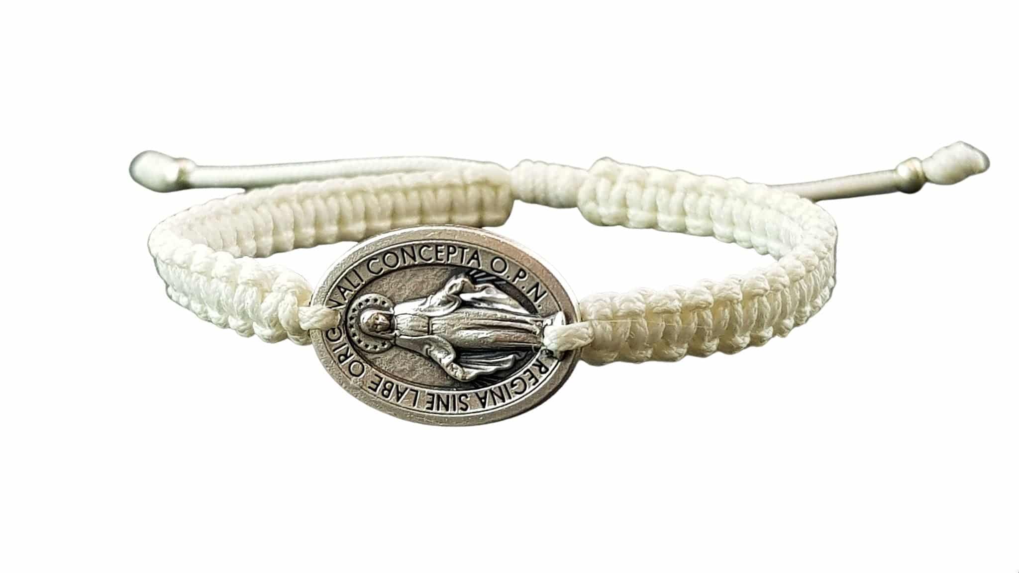 Miraculous medal simple bracelet, Catholic adjustable jewelry - Catholic Wholesale