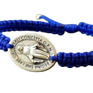 Miraculous medal simple bracelet, Catholic adjustable jewelry - Catholic Wholesale