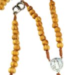 Saint Benedict wedding rosary with olive wood beads - Catholic Wholesale