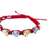 Catholic bracelet with gold and silver tone crosses - Catholic Wholesale