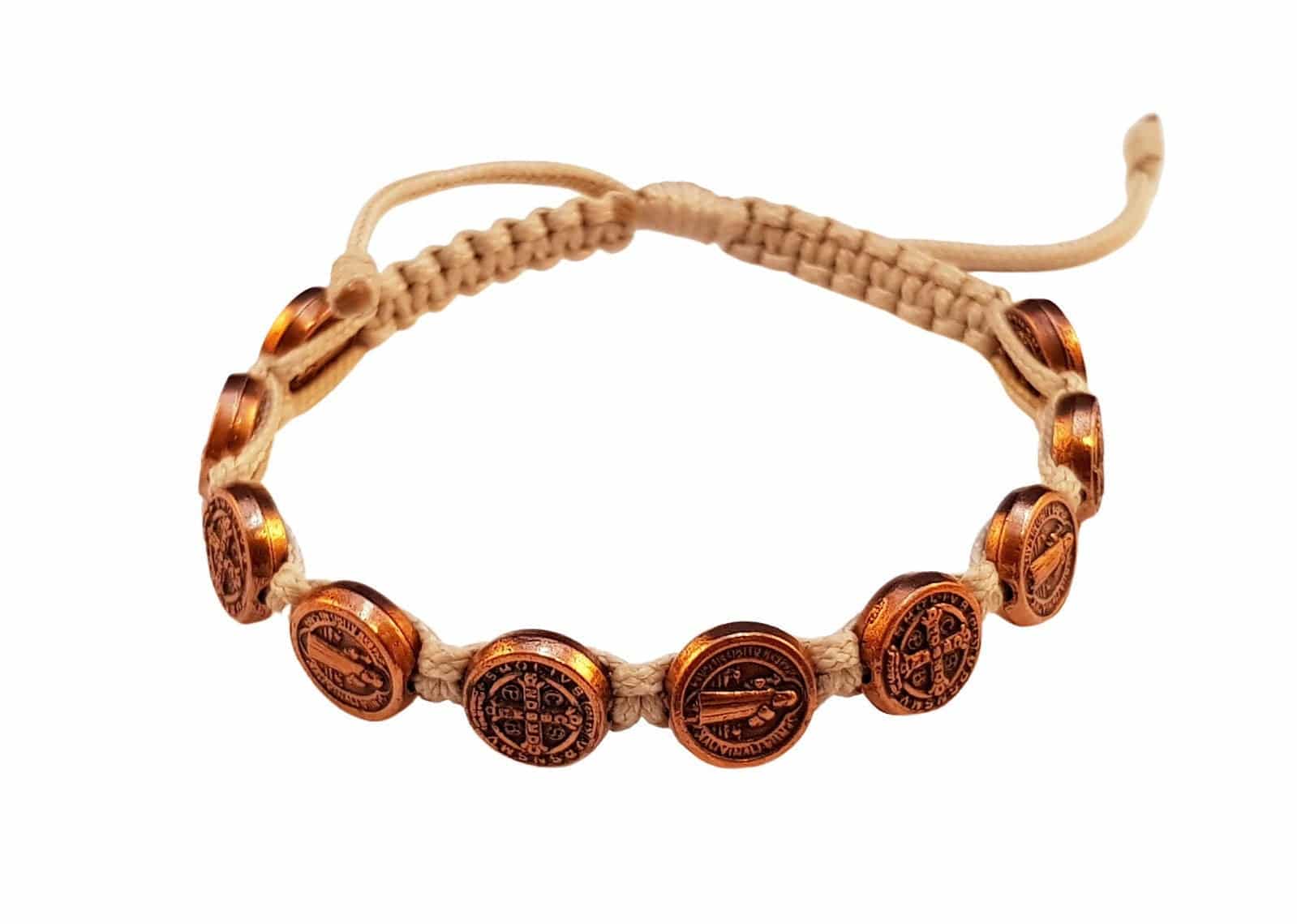 Saint Benedict bracelet with bronze medals - Catholic Wholesale