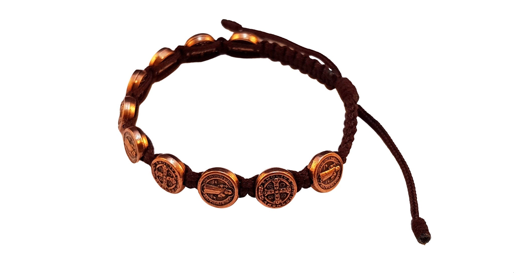 Saint Benedict bracelet with bronze medals - Catholic Wholesale
