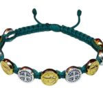 Saint Benedict bracelet with gold and silver color medals - Catholic Wholesale