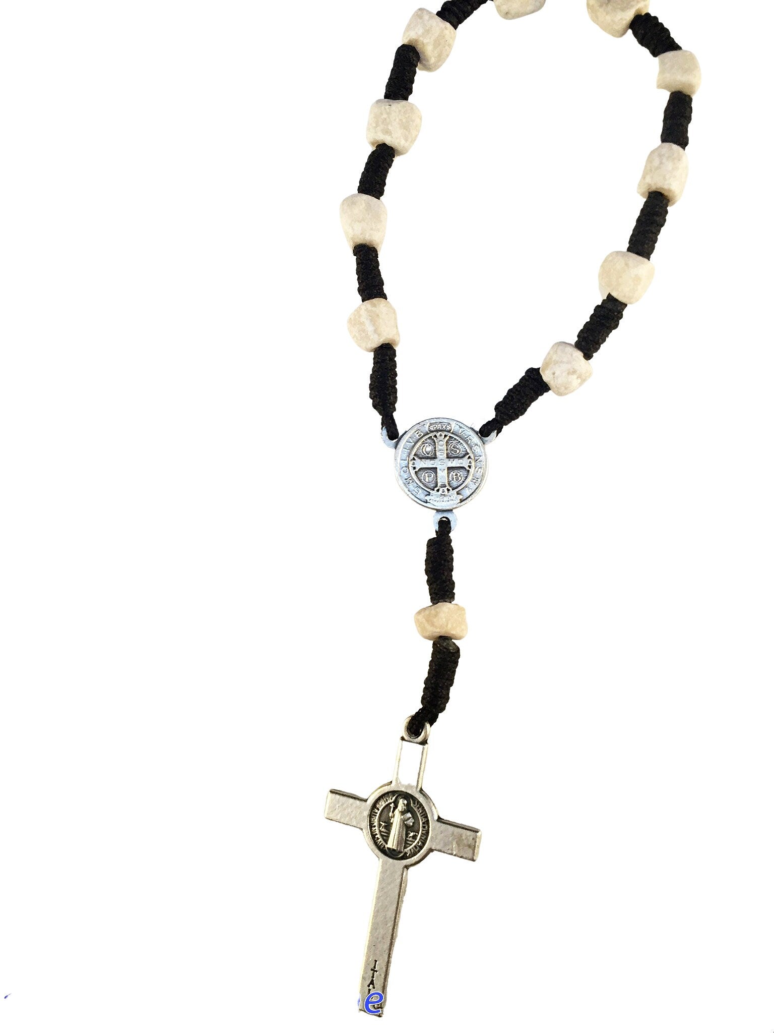 Saint Benedict decade stone bracelet - Catholic Wholesale