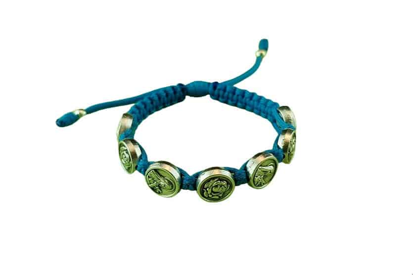 Saint Therese of Lisieux medal bracelet, Therese little flower - Catholic Wholesale