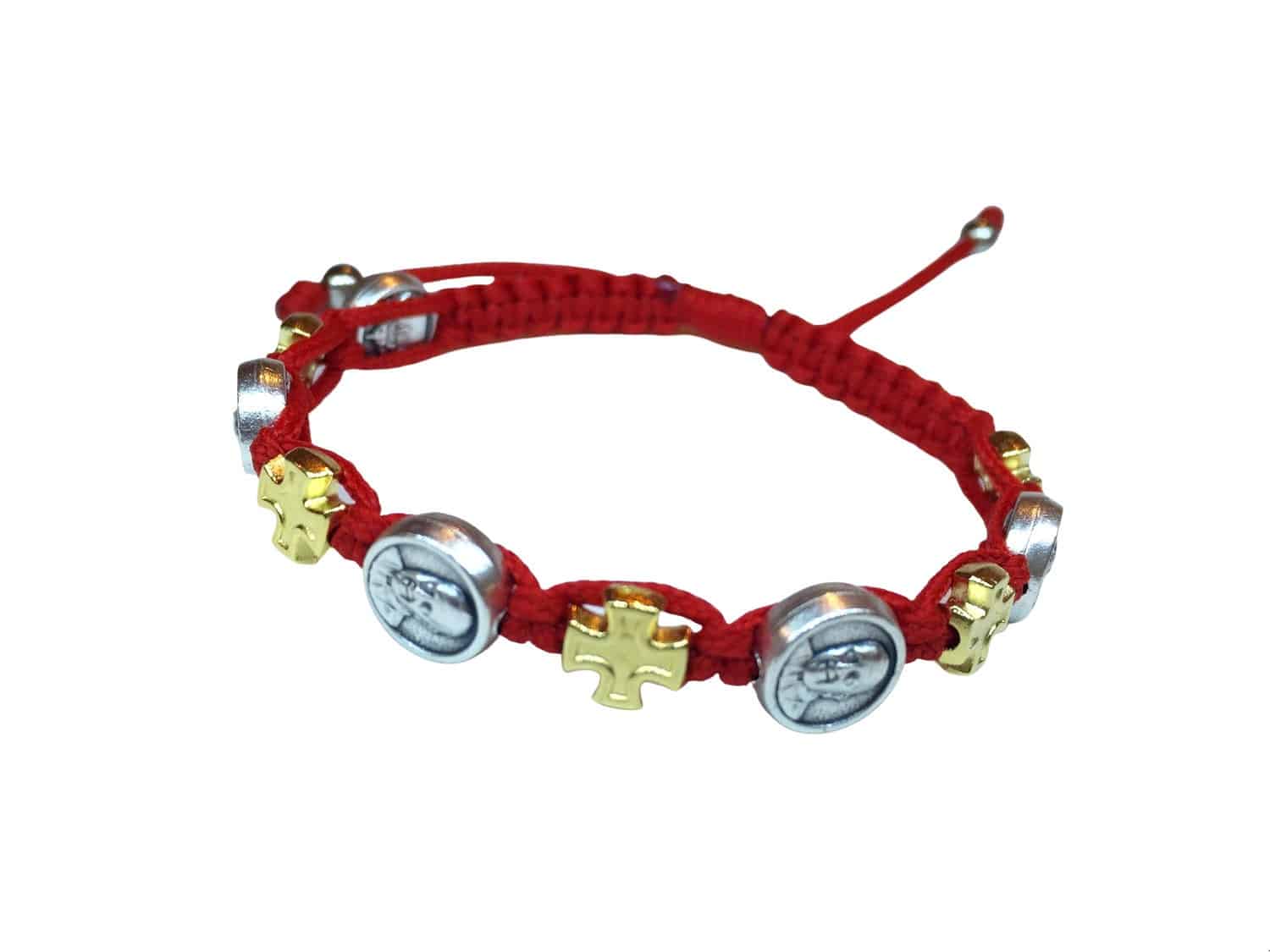 Pope Francis Catholic bracelet with gold color cross - Catholic Wholesale