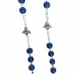 The Holy Spirit Catholic Rosary with blue glass beads - Catholic Wholesale