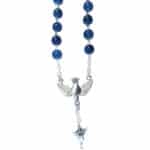The Holy Spirit Catholic Rosary with blue glass beads - Catholic Wholesale
