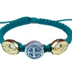 Saint Benedict Catholic bracelet for kids alternating Miraculous medal - Catholic Wholesale