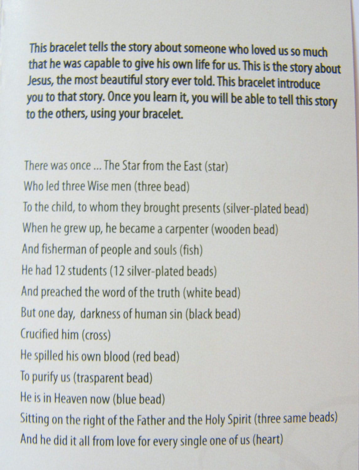 The Story of Jesus bracelet, the greatest Catholic gift for children - Catholic Wholesale