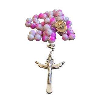 Holy Spirit Catholic rosary with glass beads - Catholic Wholesale