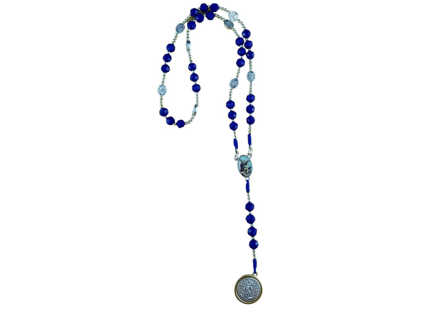 Archangel Michael Guardian Angel chaplet with glass beads - Catholic Wholesale