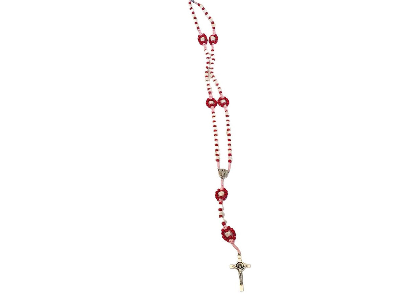 Saint Benedict Catholic rosary with stone and wood beads - Catholic Wholesale