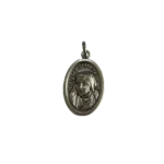 Silver St Mother Teresa medal showing a detailed bust relief of the saint wearing her traditional habit.