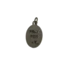 Rückseite einer silbernen Sankt Cäcilia Medaille mit der Prägung Pray For Us und dem Italy Stempel.