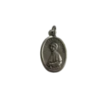 Silver St Elizabeth Seton medal depicting a detailed portrait relief of the saint wearing a traditional bonnet.